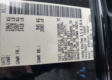 2022 Nissan Altima Sv Fwd из США, поврежденный, VIN 1N4BL4DV7NN354384